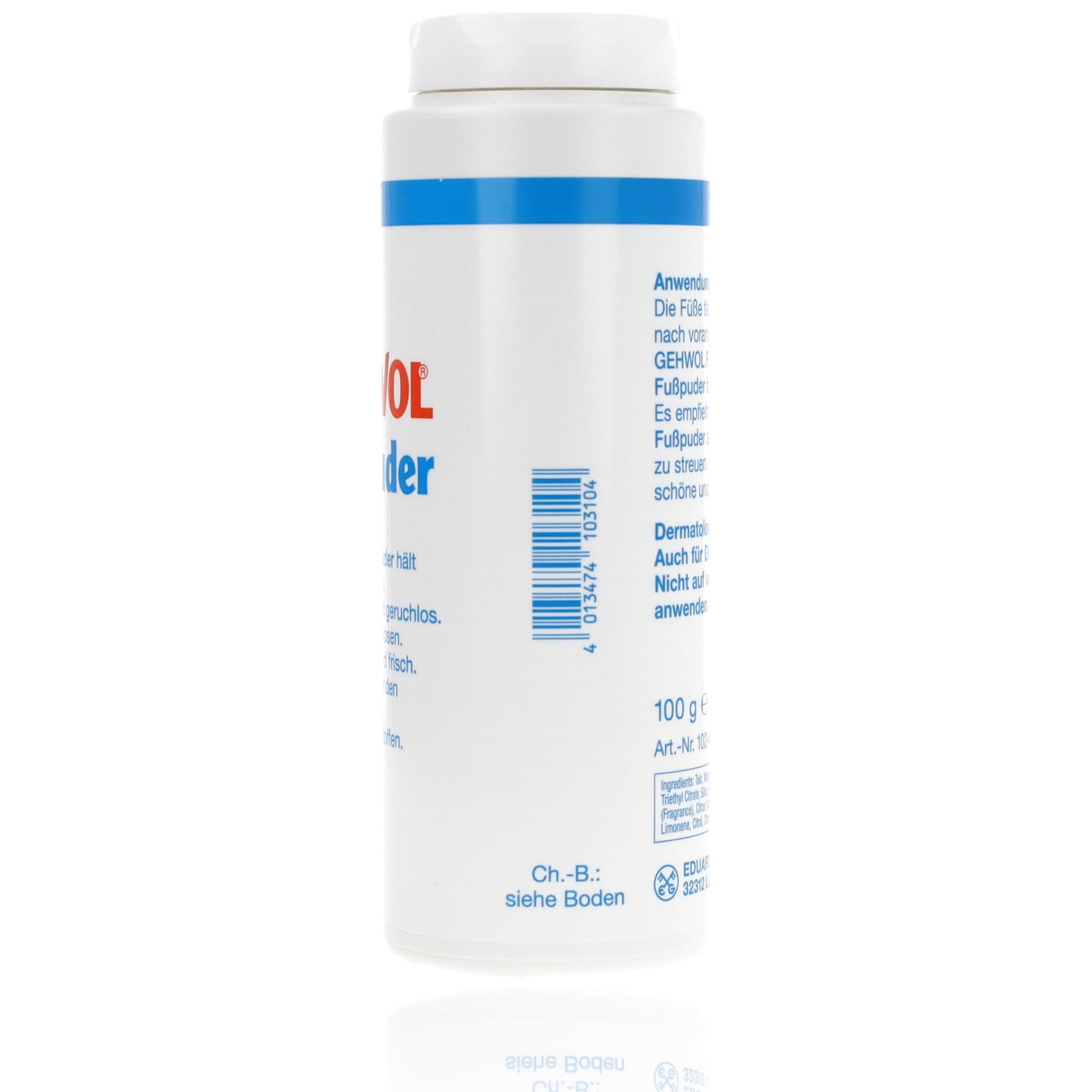 Gehwol Foot Powder Odourless Antibacterial Talc 100Gm Prevents Atheletes Foot Can Be Used for Feet Shoes & Socks