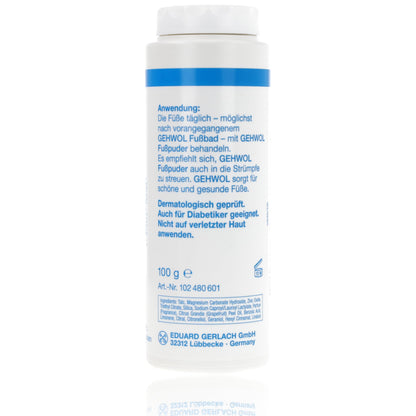 Gehwol Foot Powder Odourless Antibacterial Talc 100Gm Prevents Atheletes Foot Can Be Used for Feet Shoes & Socks